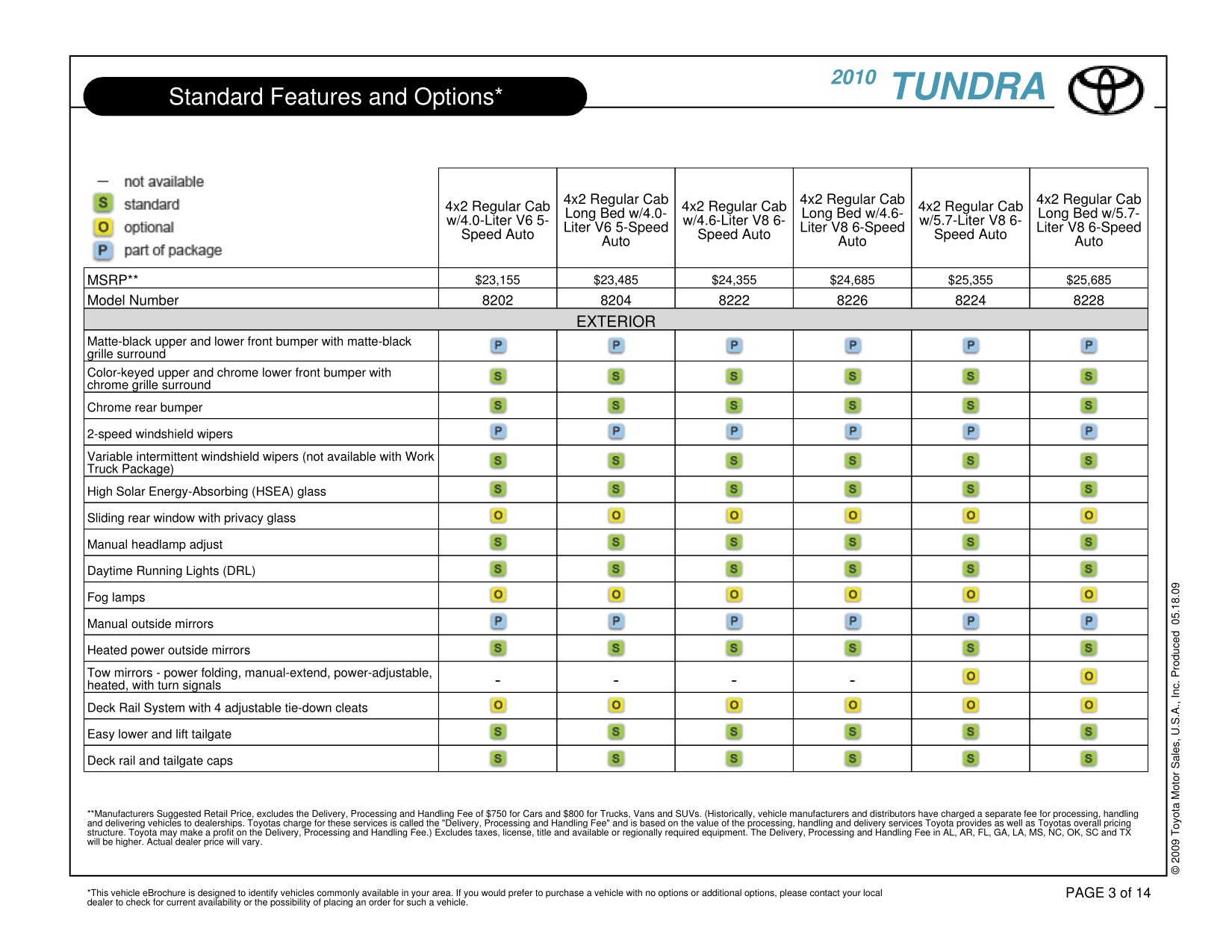 2010 Toyota Tundra RC 4x2 Brochure Page 13